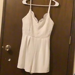 Forever 21 White Lace Romper